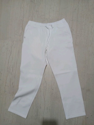 Zara white jogging pants pique medium used