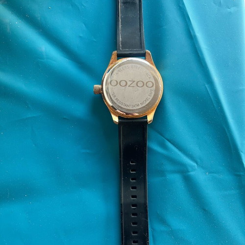 Oozoo wristwatch men's used, black and bronze