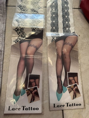 Lace Temporary Tattoos for Legs new, pack of 2