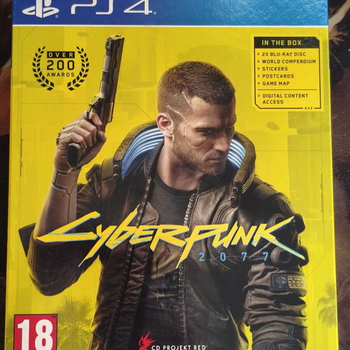 Cyberpunk 2077 Launch Day One Edition PS4 game with extras and free PS5 upgrade