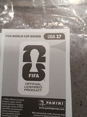 Panini стикер FIFA Световно първенство 2026 като нов