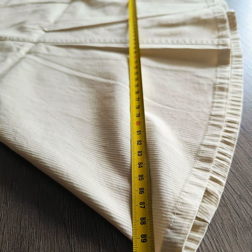 A-line skirts new, size M, cotton with lycra, white and beige