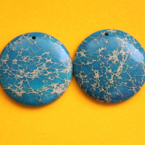 Magnesite 40mm set of 2 for jewelry making, new