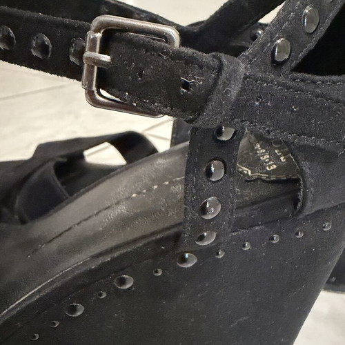 Bershka women's black platform sandals size 41 used