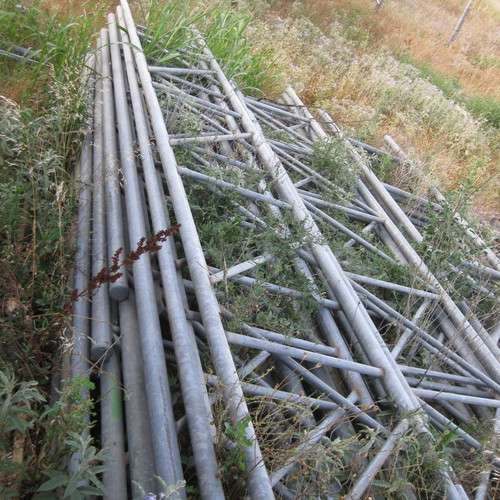 Road sign braces used, galvanized with accessories