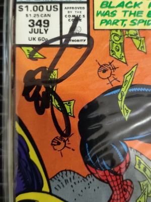 Marvel The Amazing Spider-Man #349 signed by Erik Larsen