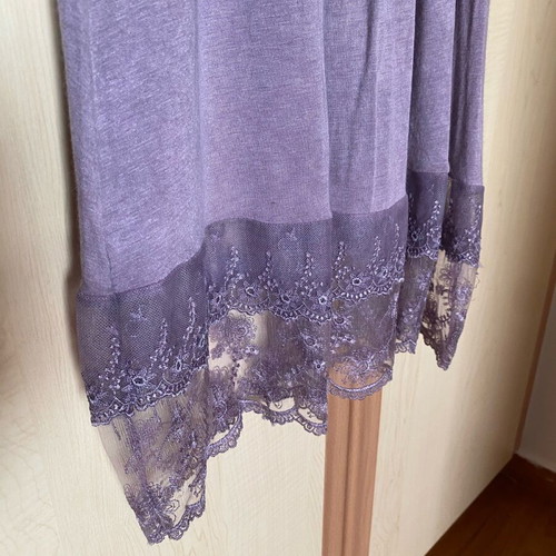 Lilac summer dress with lace like new, size M