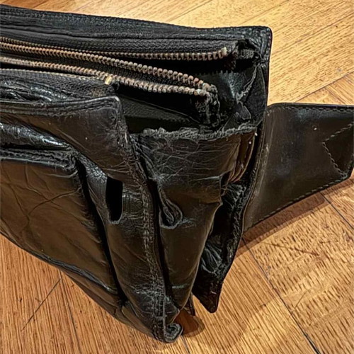 Pierre Cardin leather waist bag used, genuine leather