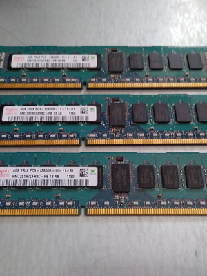 Μνήμες Hynix DDR3 RDIMM 12GB (3 x 4GB) σαν καινούργιες, 1600 MHz για server ή workstation