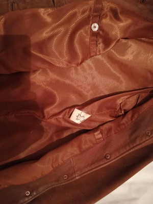 Leather jacket brown used, size L
