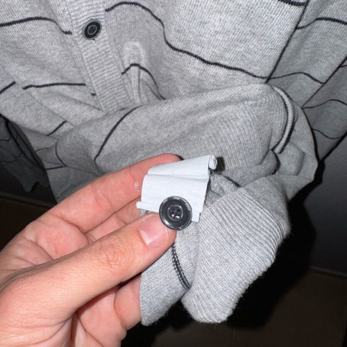 Pull&Bear gray striped cardigan used, size Large