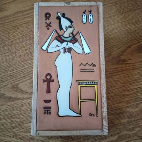 Tsakirakis Ceramic Art Tile used with Osiris God motif