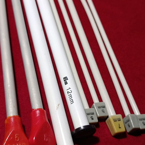 Knitting needles used, various sizes and materials