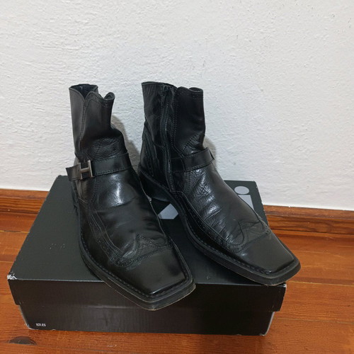 Texter leather ankle boots used, size 42, black