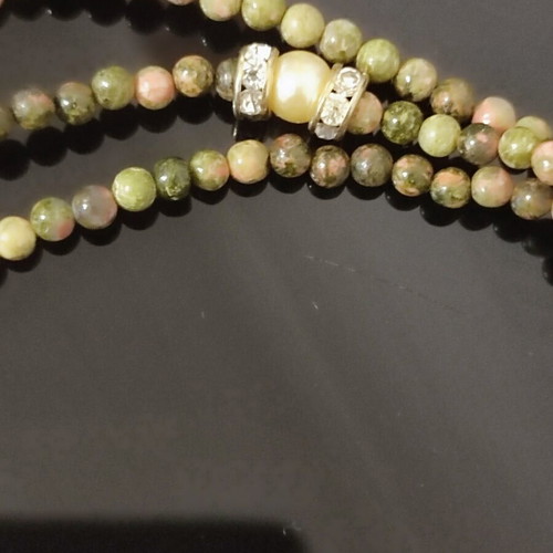 Women's Multistrand Necklace with Natural Semi-Precious Stones New