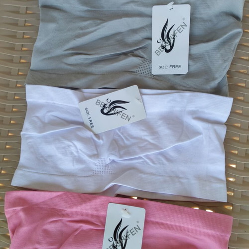 Pack of three tops new, one size, white coral and grey