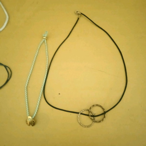 Amulets used, pack of 6 with martaki, cross, eye, heart, ladybug, rings