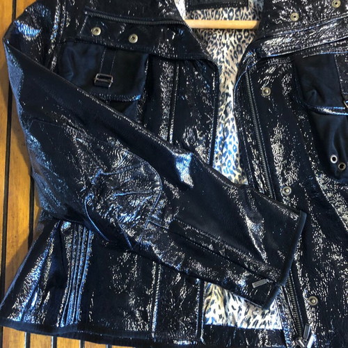 Unisex Guy Laroche leather jacket black, like new, size M