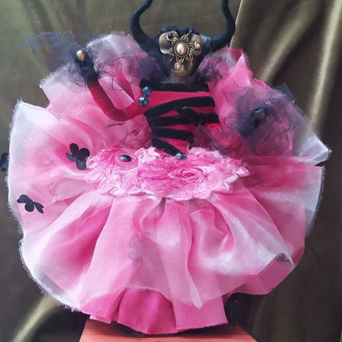 Handmade decorative doll Impala on wooden base new