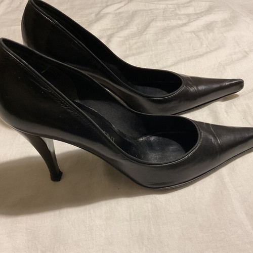 YSL black leather pumps used size 36.5