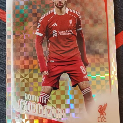 Topps Chrome Dominik Szoboszlai X-Fractor #78 Liverpool FC card 2025/26