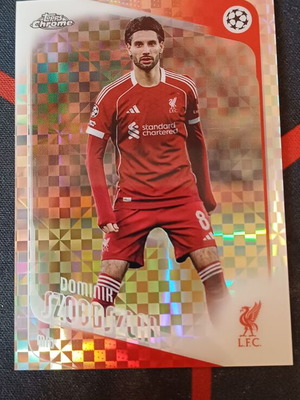 Topps Chrome Dominik Szoboszlai X-Fractor #78 Liverpool FC card 2025/26