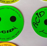 Stickers Acid Club σαν καινούργιο, διάφορα χρώματα