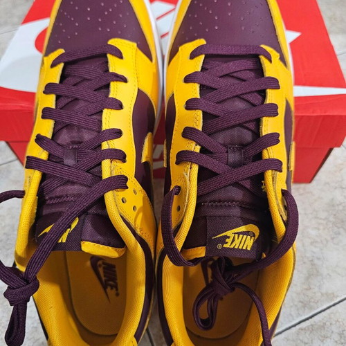 Nike Dunk Low Arizona State new, size 47.5, yellow and brown