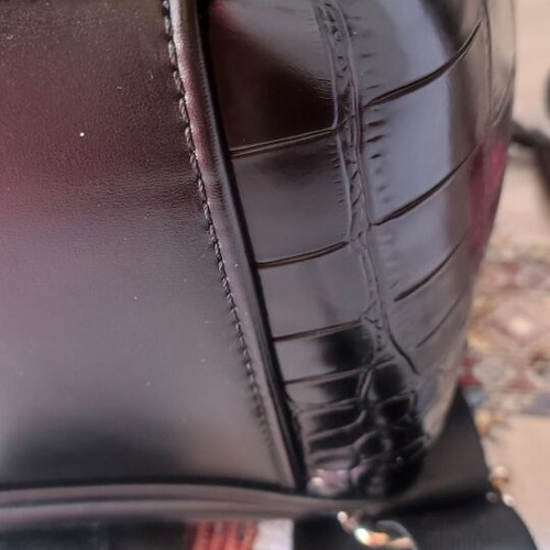 Axel black backbag used with croco pattern