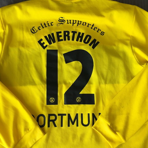 Borussia Dortmund Ewerthon Longsleeve Shirt used, retro jersey L