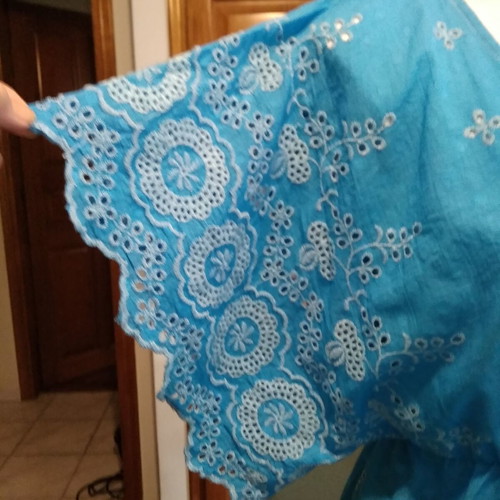 Lace tunic turquoise like new