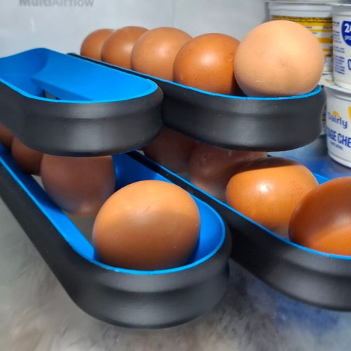 Smart Rolling Egg Organizer 2-Tier for 10 Eggs