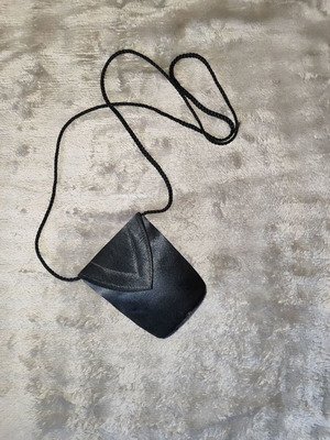 Vintage Black Satin Shoulder Bag like new