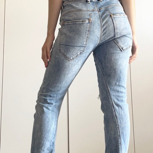 Skinny slim tapered distressed vintage jeans by Staff Jeans&Co used