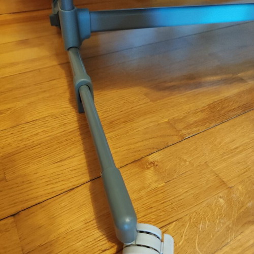 Kinderkraft Neste Up Grey baby cot with mattress and side opening