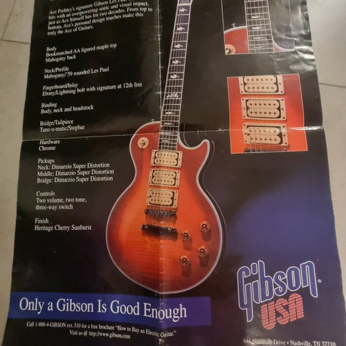 Ace Frehley Promo Poster Kiss like new