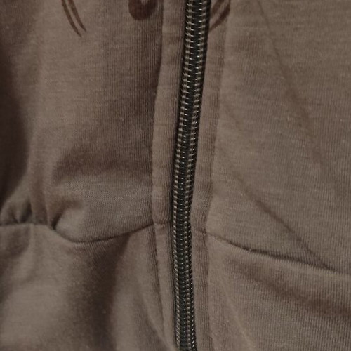 Summer cardigan brown with hood cotton like new, Small-Medium