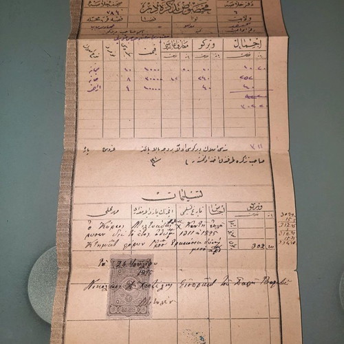 Οθωμανικό έγγραφο του 1895 σε άριστη κατάσταση