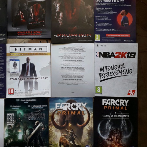 Collectible PS4 game booklets
