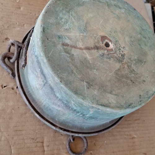 Bronze vintage decoration with iron supports used