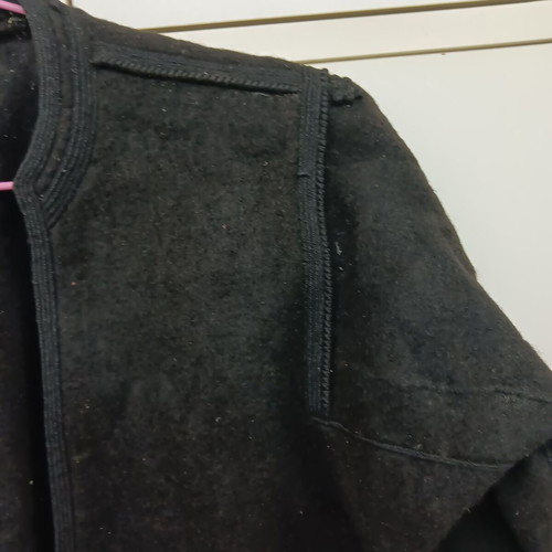 Traditional wool black coat used, collectible
