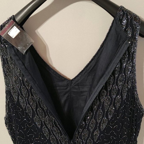 Handmade beaded evening dress women's size L new