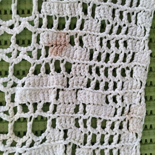 Vintage Handmade Crochet Table Runner 40x125 cm, like new