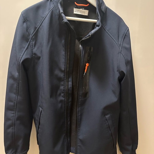 Children's dark blue waterproof jacket with lining used