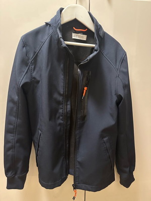 Children's dark blue waterproof jacket with lining used