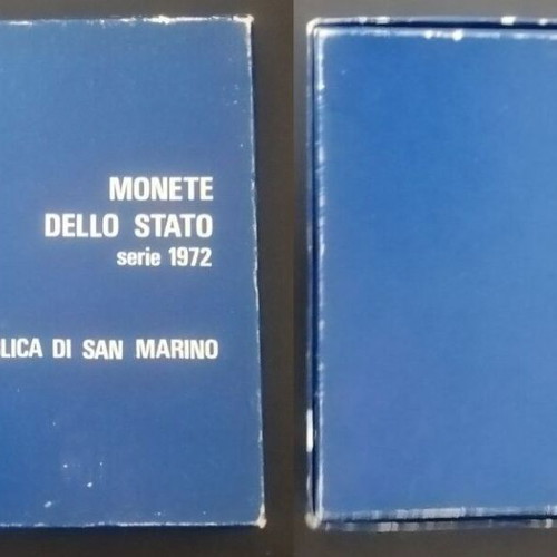 San Marino coin set 8 pieces from 1 to 500 Lire, mint condition