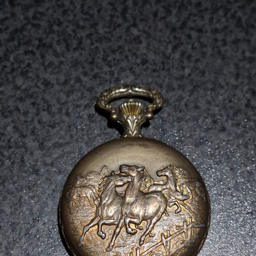 Aurex Vintage Pocket Watch Shockproof mechanical used, gold color