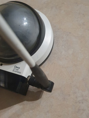 Security camera used with power supply, remote motion, audio support