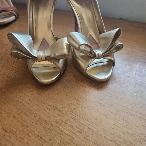 Paris Hilton high heel sandals, size 37, gold