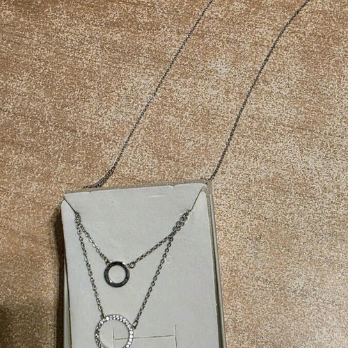 Apefthon silver faux jewelry necklace used with stones
